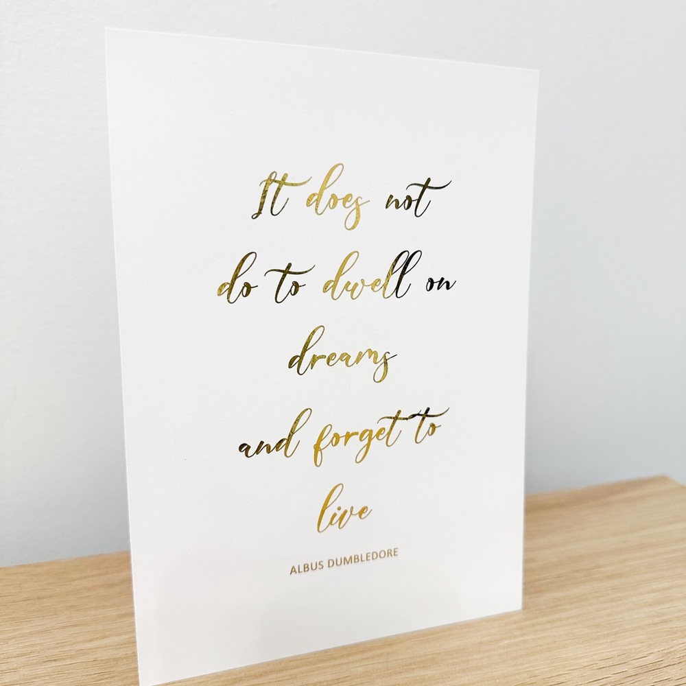Harry Potter Gold Foil Quote - Picture 2 of 2